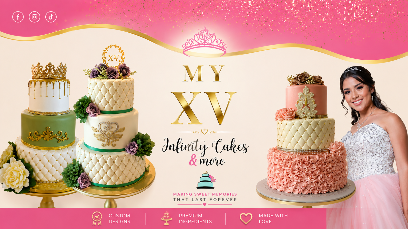 Infinity Cakes and More - Quinceaneraa